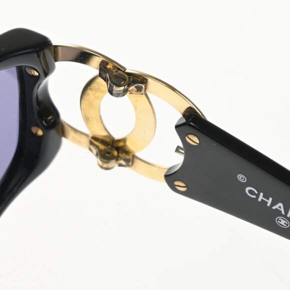 CHANEL CC Logos Sunglasses Eye Were Plastic Metal Black 02461 30RL758 main image 4